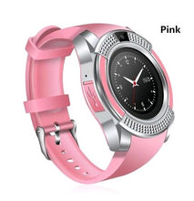 Load image into Gallery viewer, V8 Smart Watch Men Bluetooth Sport Watches Women Ladies Rel gio Smartwatch with Camera Sim Card Slot Android Phone PK DZ09 Y1 A1
