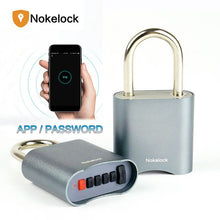 Load image into Gallery viewer, Nokelock Smart Padlock Bluetooth APP Password Lock IP65 Waterproof Outdoor Electronic Locks Keyless Anti-theft Small Door Lock
