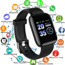 Load image into Gallery viewer, Smart Watch Bluetooth 4.2 Heart Rate/Oxygen BloodPressure SportFitness Tracker 116 PLUS Smart Bracelet Watch