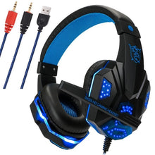 Load image into Gallery viewer, LED Lights Gaming Headset for Notebook PC Stereo Surround Sound Noise Cancelling Wired Gamer Headphones With Mic auriculares