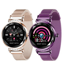 Load image into Gallery viewer, Fashion Women H2 Smart Watch Heart Rate Blood Pressure Waterproof Sleep Monitor 3D Diamond Glass Lady Smartwatch