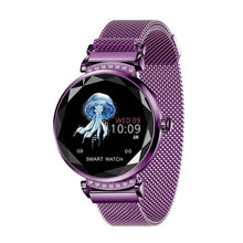 Load image into Gallery viewer, Fashion Women H2 Smart Watch Heart Rate Blood Pressure Waterproof Sleep Monitor 3D Diamond Glass Lady Smartwatch