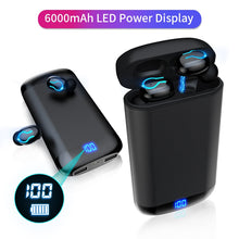 Load image into Gallery viewer, T66 Wireless V5.0 Bluetooth Earphone HD Stereo Headphones Sports Waterproof Earbuds 6000mAh Battery Charge Case Headset With Mic