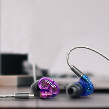 Load image into Gallery viewer, Quad Driver Noise Cancelling Headphones Wire  Headset Hifi Headphones With Microphone Detachable Cable