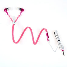 Load image into Gallery viewer, Fashion Glow In The Dark Metal Earphones Earbuds With Mic Glowing Zipper Headset Luminous Light Stereo Handsfree Earphone