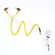 Load image into Gallery viewer, Fashion Glow In The Dark Metal Earphones Earbuds With Mic Glowing Zipper Headset Luminous Light Stereo Handsfree Earphone