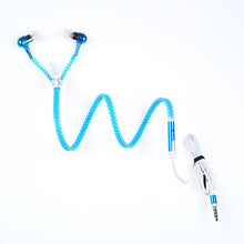 Load image into Gallery viewer, Fashion Glow In The Dark Metal Earphones Earbuds With Mic Glowing Zipper Headset Luminous Light Stereo Handsfree Earphone